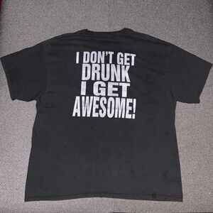 Vintage Y2K Faded Black Parody T Shirt